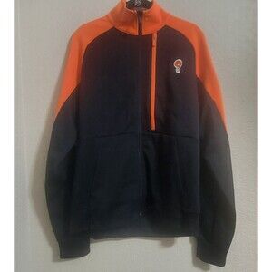 Nike Air Basketball Track Jacket Men’s M Black Orange Peace Love Full Zip